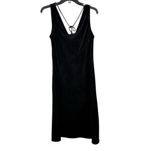 Fiori Di Zucca Black Velvet Dress Sz 12 Dark Witchy Vamp Formal Party